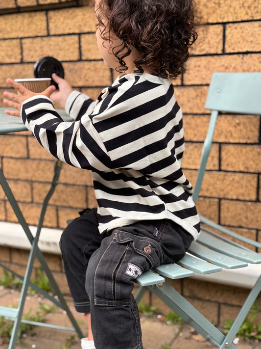 Black Stripe Pullover