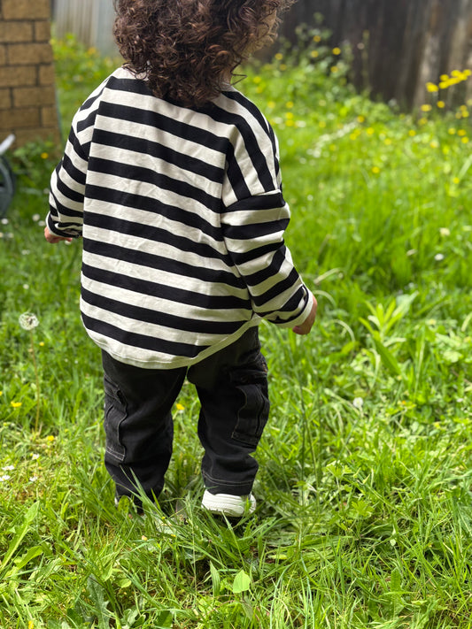 Black Stripe Pullover