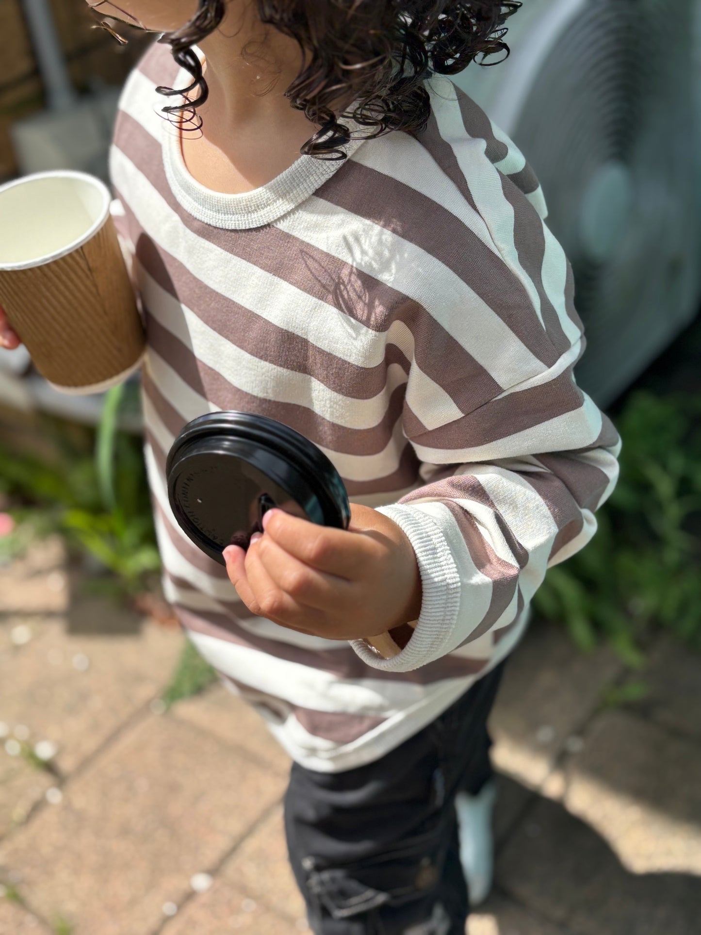 Latte Stripe Pullover