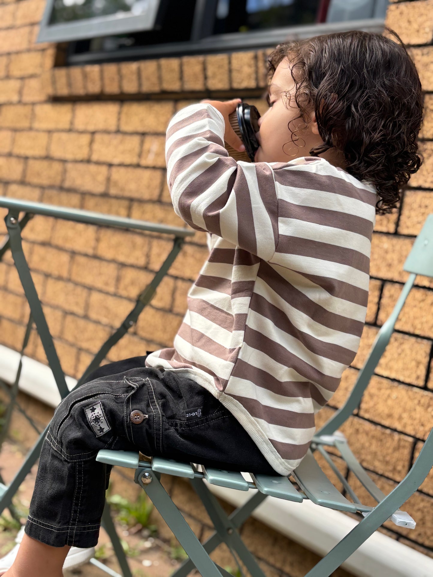 Latte Stripe Pullover